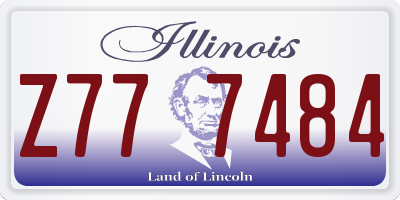 IL license plate Z777484