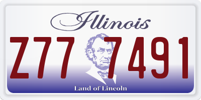 IL license plate Z777491