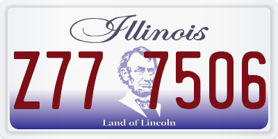 IL license plate Z777506