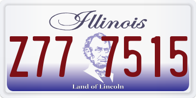 IL license plate Z777515
