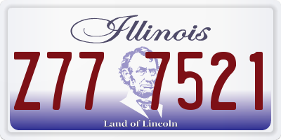 IL license plate Z777521