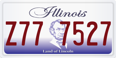IL license plate Z777527
