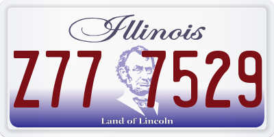 IL license plate Z777529