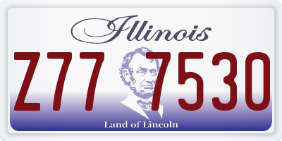 IL license plate Z777530