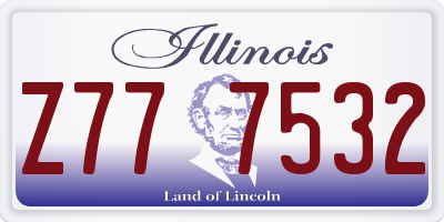 IL license plate Z777532