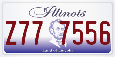 IL license plate Z777556