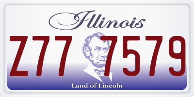 IL license plate Z777579