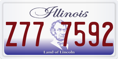 IL license plate Z777592