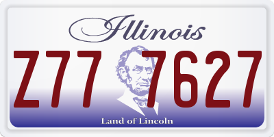 IL license plate Z777627