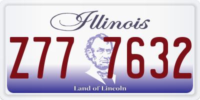 IL license plate Z777632