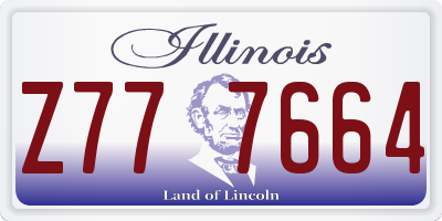 IL license plate Z777664