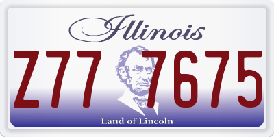 IL license plate Z777675