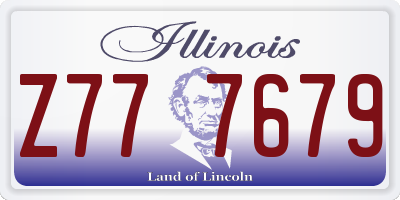 IL license plate Z777679