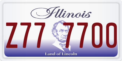 IL license plate Z777700