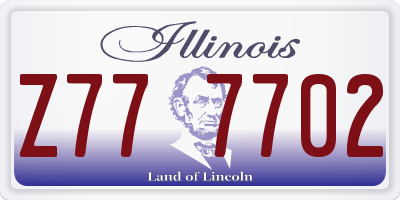 IL license plate Z777702
