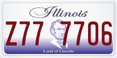 IL license plate Z777706