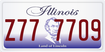 IL license plate Z777709