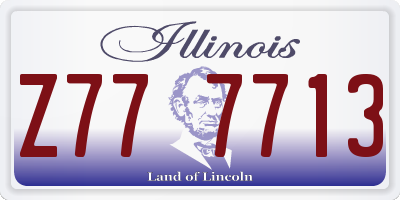 IL license plate Z777713