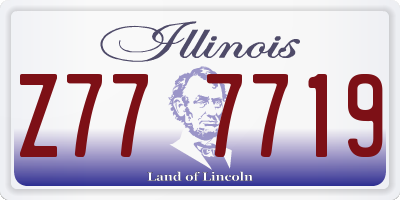 IL license plate Z777719
