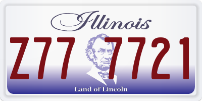 IL license plate Z777721