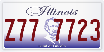 IL license plate Z777723