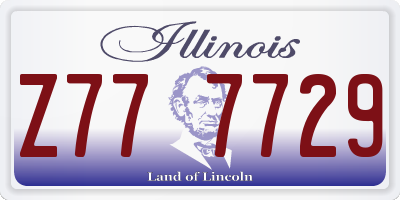 IL license plate Z777729