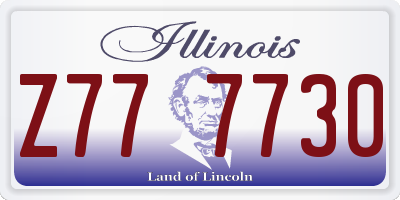 IL license plate Z777730