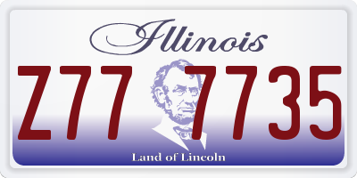 IL license plate Z777735