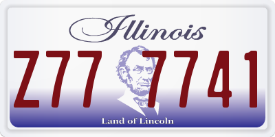 IL license plate Z777741