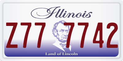 IL license plate Z777742