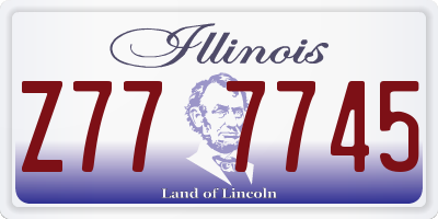 IL license plate Z777745