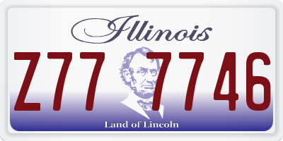 IL license plate Z777746
