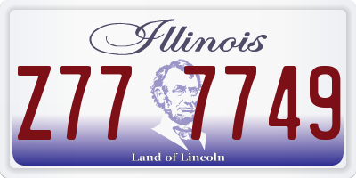 IL license plate Z777749