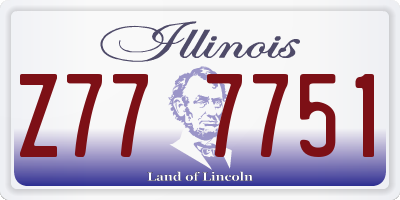 IL license plate Z777751