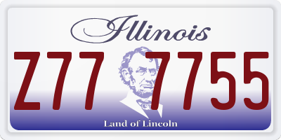 IL license plate Z777755