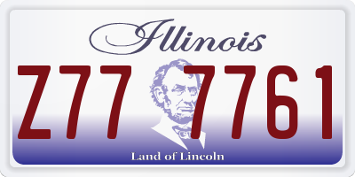 IL license plate Z777761