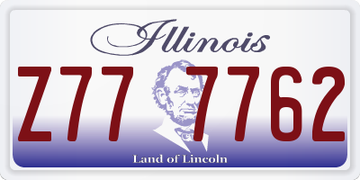 IL license plate Z777762
