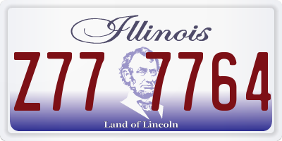 IL license plate Z777764