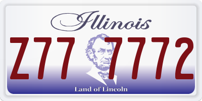 IL license plate Z777772