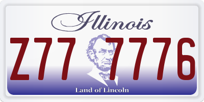 IL license plate Z777776