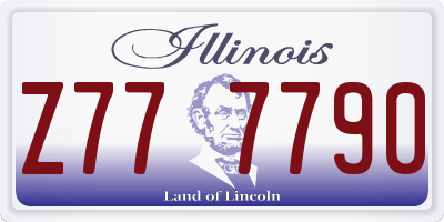 IL license plate Z777790