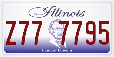 IL license plate Z777795