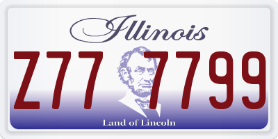 IL license plate Z777799