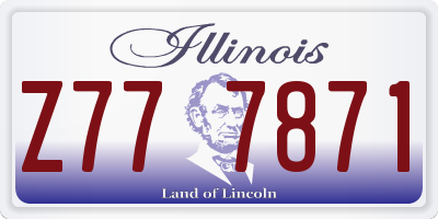 IL license plate Z777871