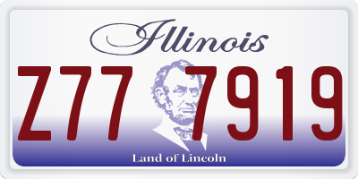 IL license plate Z777919