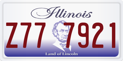 IL license plate Z777921