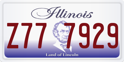 IL license plate Z777929