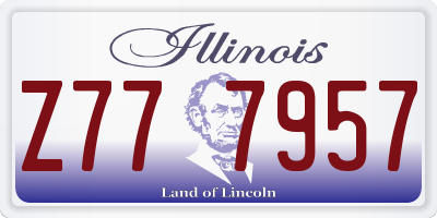 IL license plate Z777957