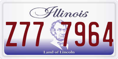 IL license plate Z777964