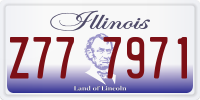 IL license plate Z777971